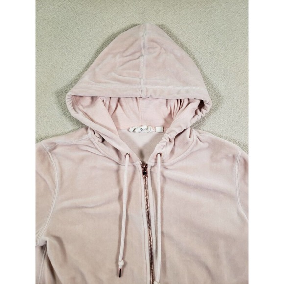 H&M Sweater Womens Small Fleece Hoodie Polyester‎ Full Zip Long Sleeve Velvet - Picture 4 of 16